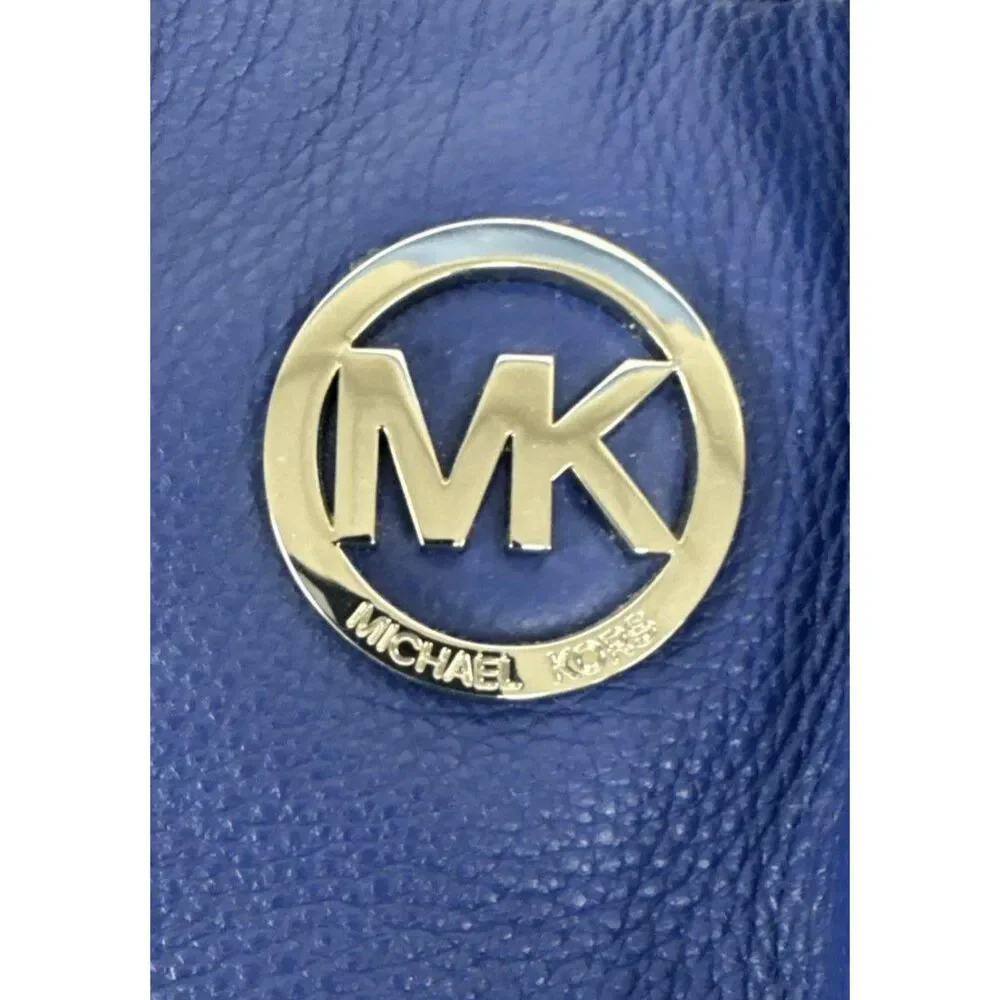Michael Michael Kors Blue Fulton Hobo Bag w/ Silver Chain Straps